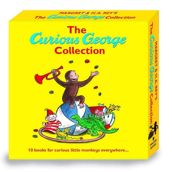 The Curious George Collection Series 10 Books Box Set Fire-fighters, Birthday Surprise, Dinosaur, Goes to the Zoo, Goes to a Chocolate Factory & MORE
