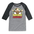 thumbnail image 1 of Curious George - Classic Cartoons - Curious George - Toddler & Youth Raglan Graphic T-Shirt, 1 of 3