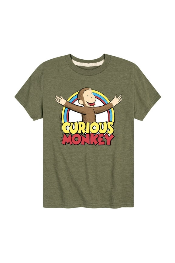 - Classic Cartoons - Curious George - Toddler & Youth Short Sleeve Graphic T-Shirt