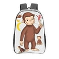 thumbnail image 1 of Curious George Clear Backpack 16 Inch Large Capacity PVC Transparent Laptop Bags for Adults, See Through Clear Bookbag for School Sports Work Travel College, 1 of 7