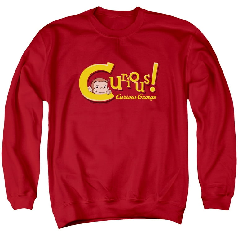 Curious George Curious Adult Crewneck Sweatshirt Red Walmart