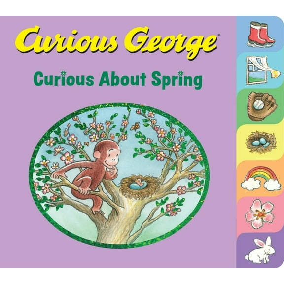 Curious George Curious George Curious about Spring Tabbed, (Board Book)