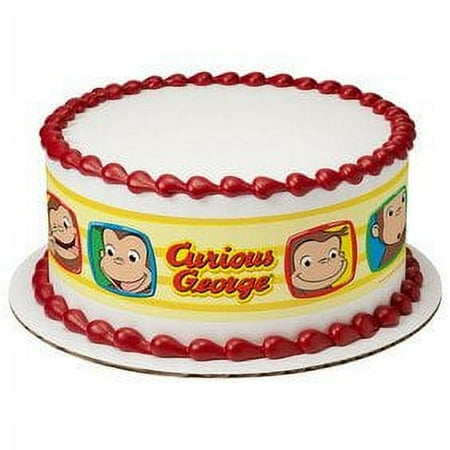 Curious George Edible Designer Cake Border Print