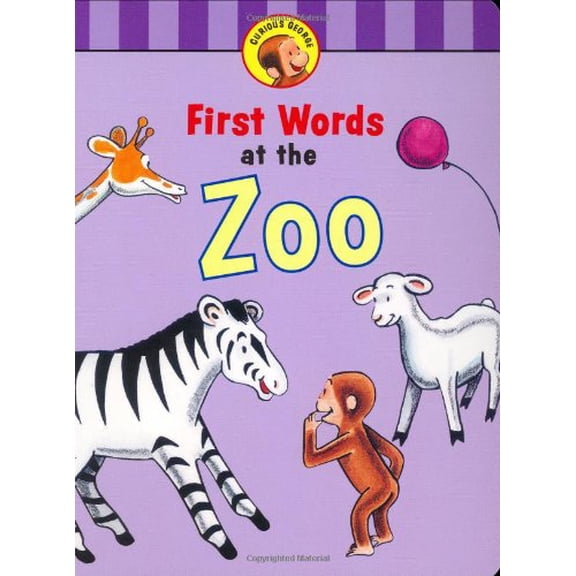 Pre-Owned Curious George First Words at the Zoo (Board book) 0618554564 9780618554560