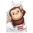 thumbnail image 1 of curious george men's  hands in the air mens tank white, 1 of 2