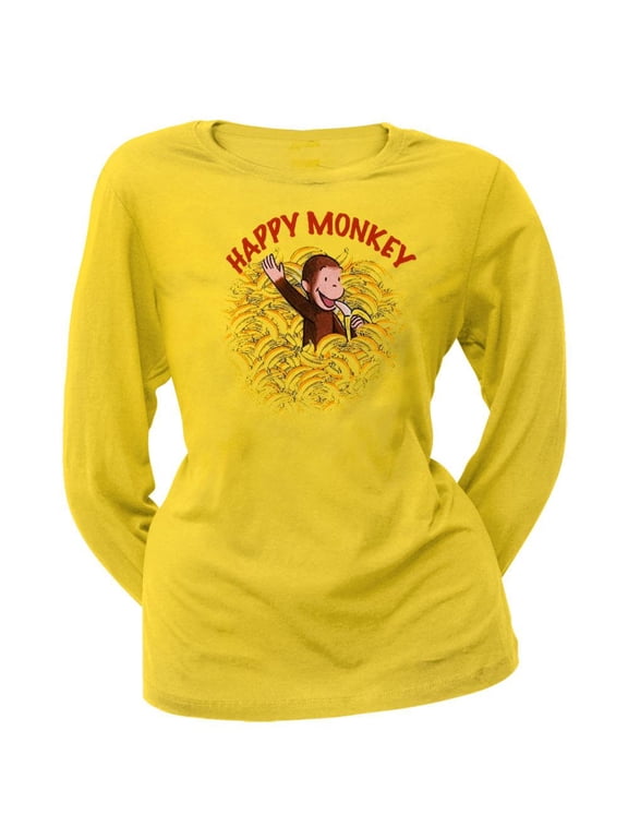 - Happy Monkey Juniors Long Sleeve T-Shirt - Small