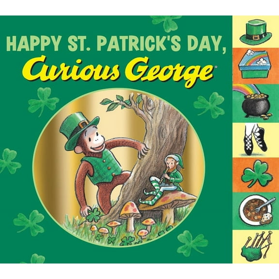Curious George Happy St. Patrick's Day, Curious George, (Board Book)