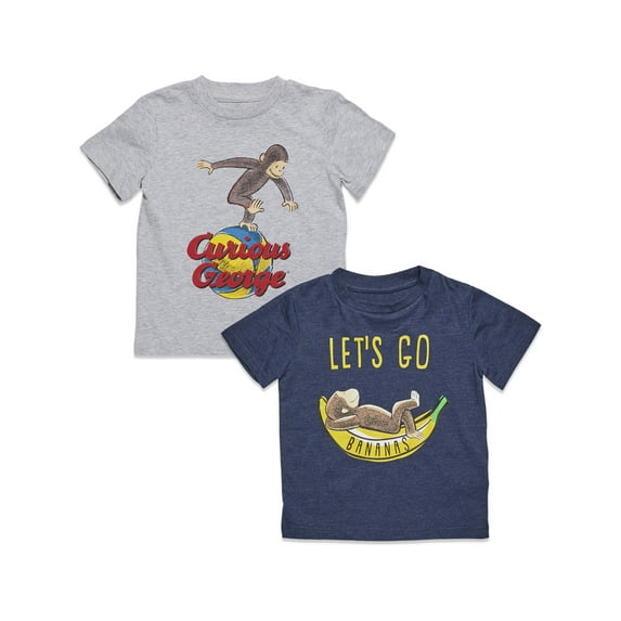 Curious George Infant Baby Boys 2 Pack T-Shirts Infant to Little Kid