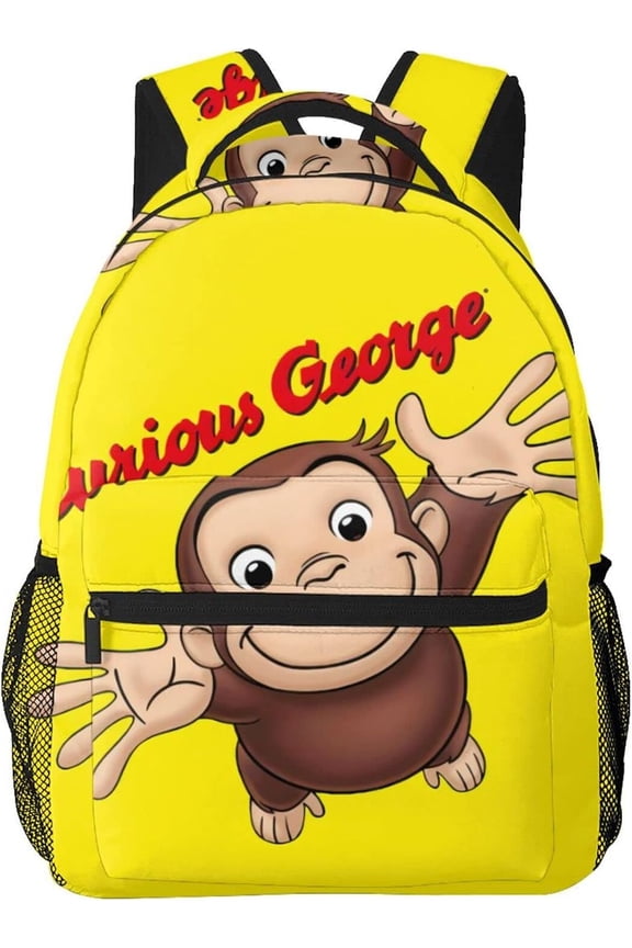 Curious George Lightweight Backpack Shoulder Bags Daypack Travel Camping