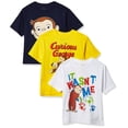 thumbnail image 1 of Curious George Little Boys' Toddler Boys T-Shirt 3-Pack, Assorted 2, 2T, 1 of 5