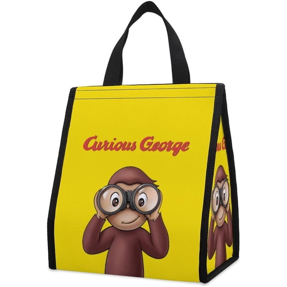 Curious George Lunch Bag Reusable Cooler Lunch Box for Daypack Picnic Beach Fishing Work Picnic Style-21