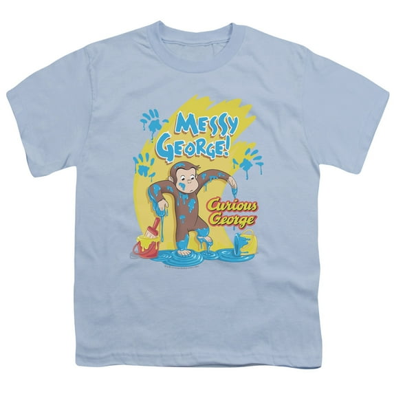 Curious George - Messy George - Youth Short Sleeve Shirt - Large