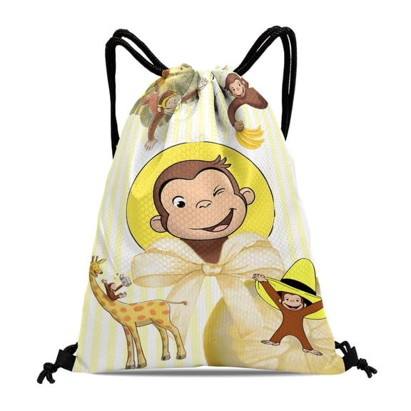 Curious George Monkey Active Backpack:Waterproof, suitable for fitness, hiking, swimming, beach, and shopping, measuring 15.7*17.7 inches (40cm45cm.