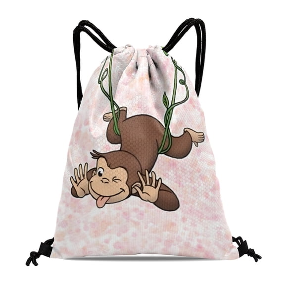 Curious George Monkey Daily Backpack:Waterproof, perfect for fitness, hiking, swimming, travel, beach, and shopping, measuring 15.7*17.7 inches (40cm45cm.