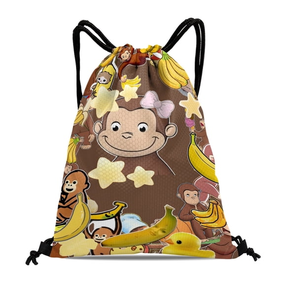 Curious George Monkey Hiker and Swimmer Bag:Waterproof and suitable for fitness, yoga, travel, beach, and shopping, measuring 15.7*17.7 inches (40cm45cm.
