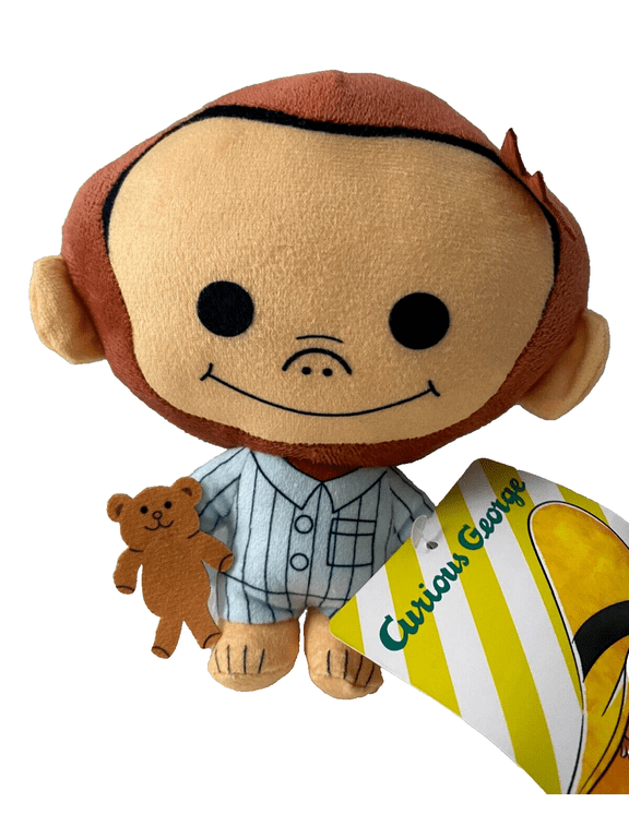 Curious George Pajamas 7" Plush w/ Teddy Bear Stuffed Animal Monkey PJs Toy NWT