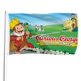 thumbnail image 1 of Curious George Monkey-themed Printed Flag Perfect gift for fans, friends, and family members, and suitable for indoor and outdoor activities, party decorations.16"x24" (40cm×60cm), 1 of 6