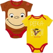 Curious George Newborn Baby Boys 2 Pack Bodysuits