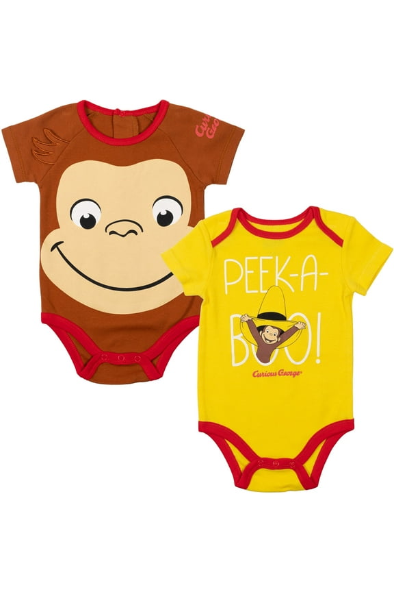 Newborn Baby Boys 2 Pack Bodysuits