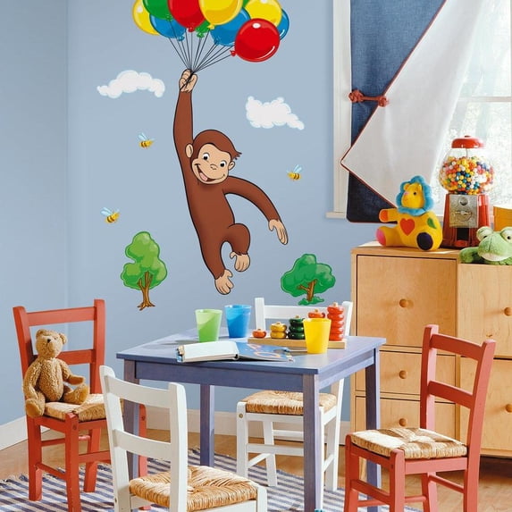 Curious George Peel and Stick Giant Wall Decal