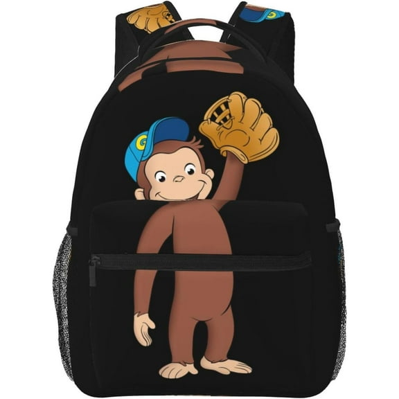 Curious George Rucksack Anime Backpack Lightweight School Travel Multifunctional Unisex Popular Celebration Backpack