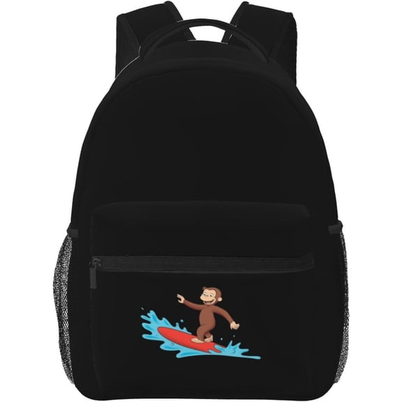Curious George Rucksack, Backpack, Lightweight,, Travel, Multifunctional, Unisex, Celebration, Anime, Characters, Stylish, Present, as show
