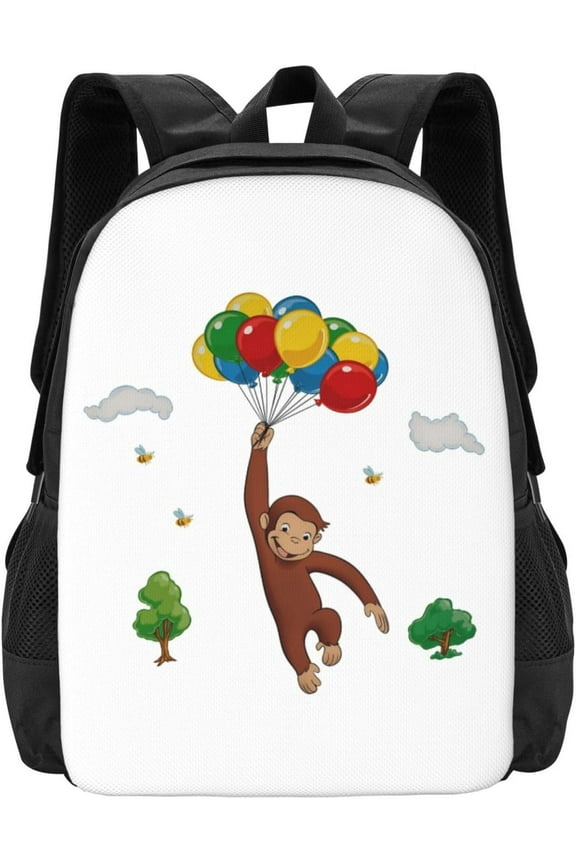 Curious George Rucksack, Large Capacity, Multi-functional, Men's Backpack, Business Backpack, , Business Trip, Work, Anti-Theft, Waterproof, Durable, Town Backpack, Black