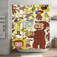 thumbnail image 1 of Shower Curtain Cartoon Art Bath Shower Curtains with 12 Hooks, Waterproof Washable Polyester Bathroom Home Decor Set 72x72 Inch, Plastic, 1 of 8