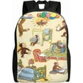 thumbnail image 1 of Curious George Stylish Popular Backpack, Casual Backpack, Large Capacity, Commute, Lightweight, Waterproof, Durable, Town Backpack, Black, Free size, 1 of 7