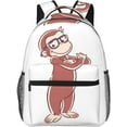 thumbnail image 1 of Curious George Stylish Popular Backpack, Casual Backpack, Large Capacity, Commute, Lightweight, Waterproof, Durable, Town Backpack, Black, Free size, 1 of 6