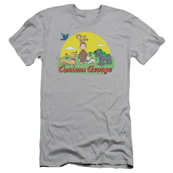 Curious George - Sunny Friends - Slim Fit Short Sleeve Shirt - Medium