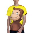 thumbnail image 1 of Curious George T Shirt For Men Women, Graphic Print Casual Unisex Short Sleeve Summer Funny Top Tees Shirt, 1 of 8