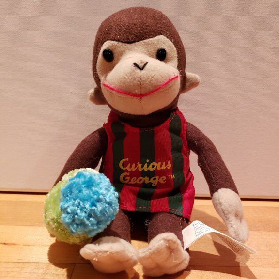 Curious George - With ice Cream and Sripped Apron plush