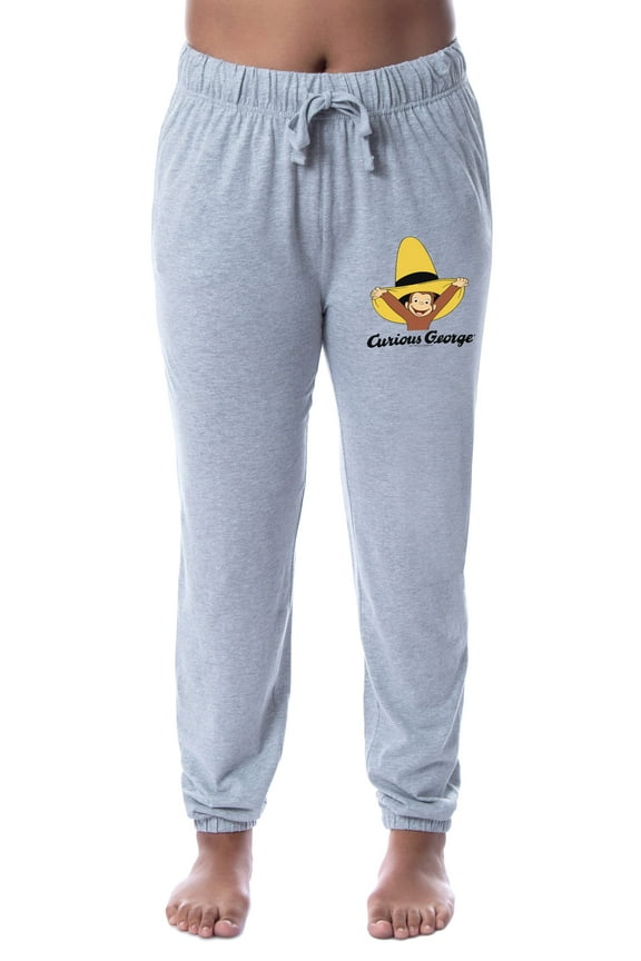 Curious George Womens' Character Yellow Hat Sleep Jogger Pajama Pants