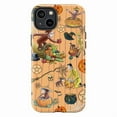 thumbnail image 1 of Curious Halloween Monkey Phone Case, Pumpkin & Fall Cartoon Design Cover for iPhone 17 16 15 14 13 12 11 Pro Max Plus Mini, 1 of 6