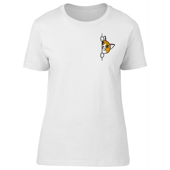 Curious Kitten Doodle Cartoon T-Shirt Women -Image by Shutterstock, Female Large