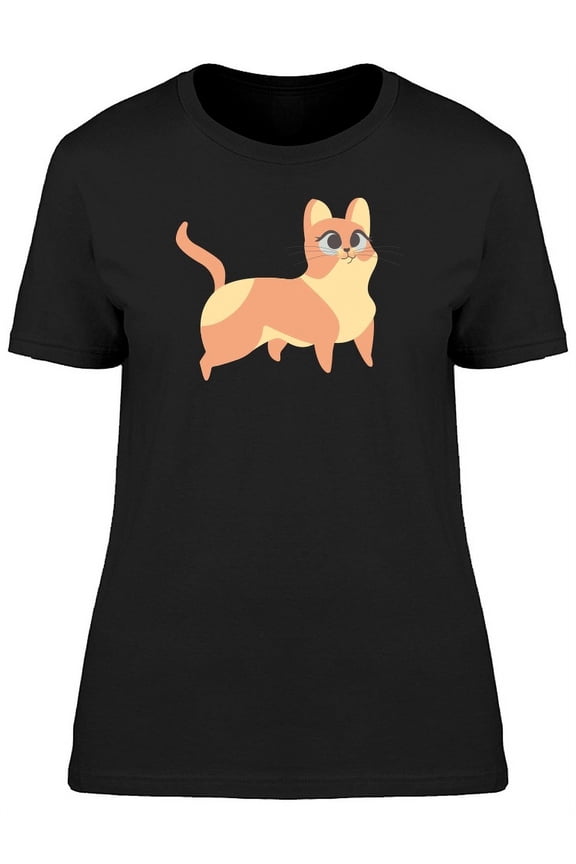 Curious Kitten Doodle T-Shirt Women -Image by Shutterstock, Female x-Large