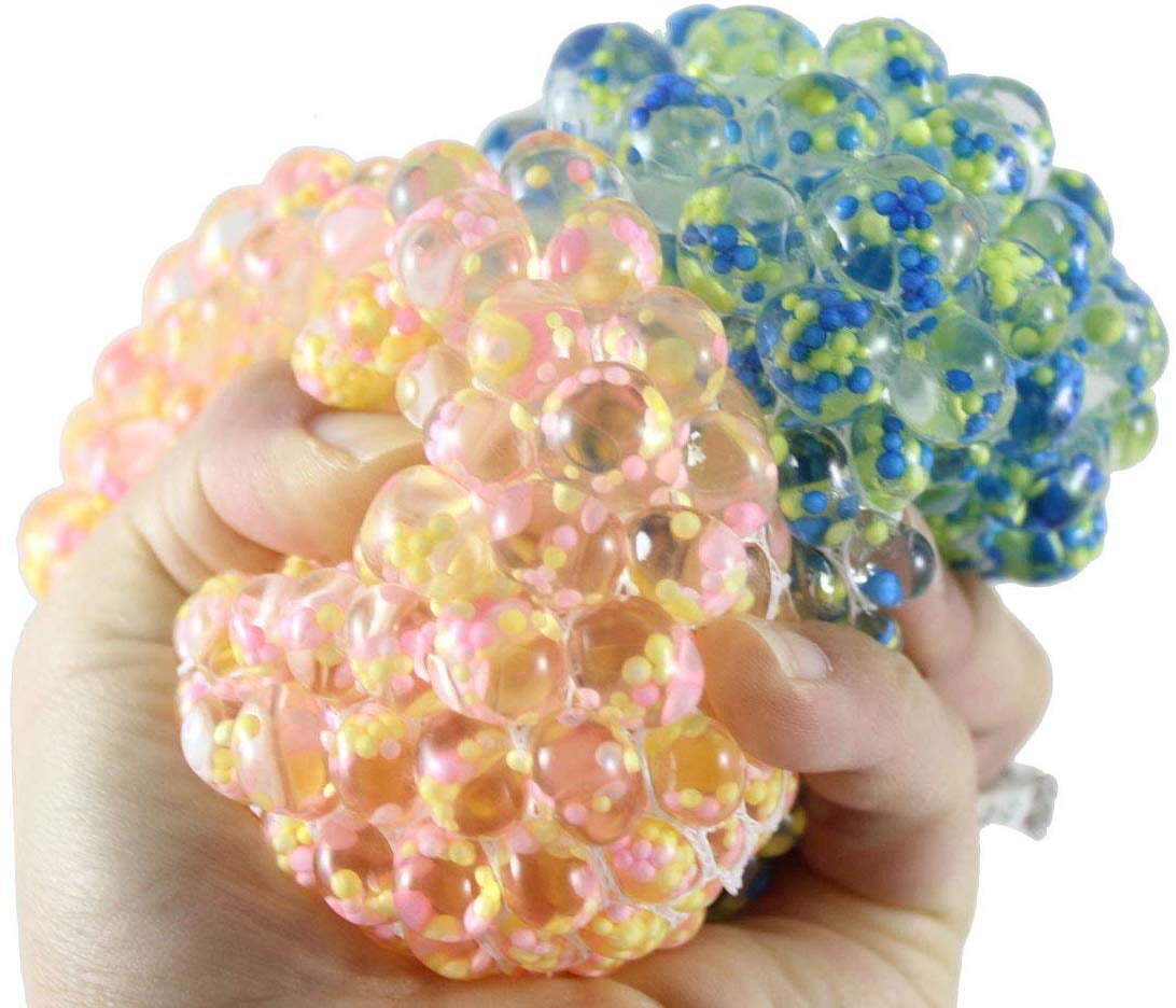 Curious Minds Busy Confetti Gel Filled Mesh Net Blob Ball Novelty Toys (2 Pieces)