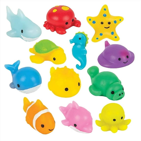 Curious Minds Busy Mochi Squishy Sea Animal Novelty Toys (12 Pieces)