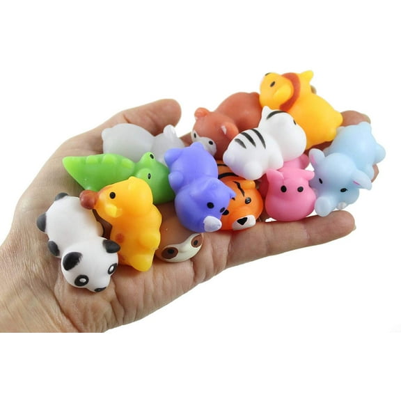 Curious Minds Busy Mochi Squishy Zoo Animal Novelty Toys (12 Pieces)