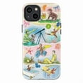 thumbnail image 1 of Curious Monkey Adventure Phone Case, Playful Outdoor & Fun Activity Collage iPhone Cover, Whimsical Pastel Design for iPhone 16 15 14 13 12 11 Pro Plus Max Mini, 1 of 6