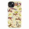 thumbnail image 1 of Curious Monkey Banana & Books Phone Case for iPhone 11/12/13/14/15/16 Mini Pro Max Plus – Cute Notebook Paper Style, Cartoon Cover for iPhone, 1 of 6
