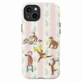 thumbnail image 1 of Curious Monkey Dual-Layer Touch Phone Case for iPhone 11 12 13 14 15 16 Pro Max Plus Mini – Cute Cartoon Design, Shockproof Protective Cover, 1 of 6