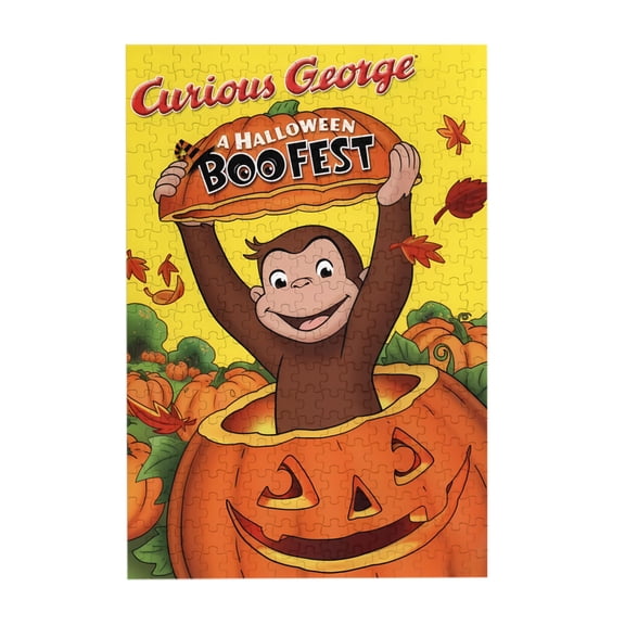 Curious Monkey Ge-orge 300 Piece Puzzles , Wooden Jigsaw Puzzle, Home Decor Birthday Party Gift , Fun And Challenging Family Games