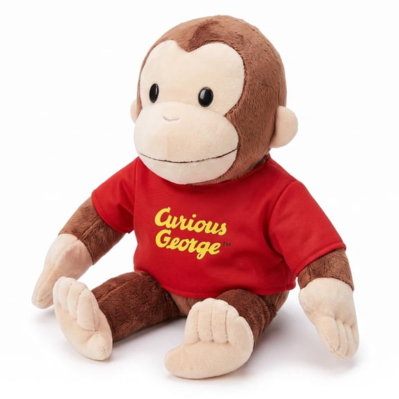 Curious Monkey George Plush Pillow 13 inch Sofa Stuffed Animal Pillow for Home Office Decor