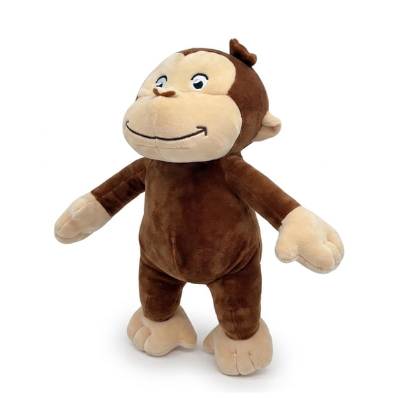 Curious Monkey George Plush Pillow 13 inch Sofa Stuffed Animal Pillow for Home Office Decor