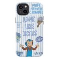thumbnail image 1 of Curious Monkey Love Like Jesus Christian Quote Phone Case, Religious Protective Cover for iPhone 17 16 15 14 13 12 11 Pro Plus Mini, 1 of 6