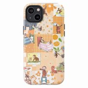 Custodia Per IPhone 14 Pro Multicolore Con Stampa Di Simpatiche Scimmie – Silicone TPU Morbido, Antiurto, Design Laterale A Righe