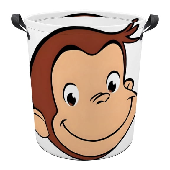 Curious Monkey Pattern Dirty Clothes Basket 14*20 in Waterproof And Wear-resistant Easy To Carry And Portable
