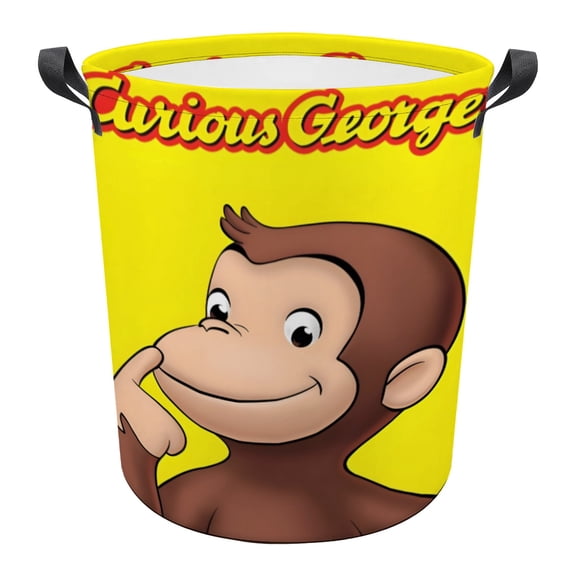 Curious Monkey Pattern Dirty Clothes Basket 14*20 in Waterproof And Wear-resistant Easy To Carry And Portable